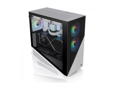 Gabinete Gamer Thermaltake H570 TG ARGB, Mid Tower, Vidro Temperado, Black, E-ATX, Sem Fonte, Com 3 Fans, CA-1T9-00M1WN-01