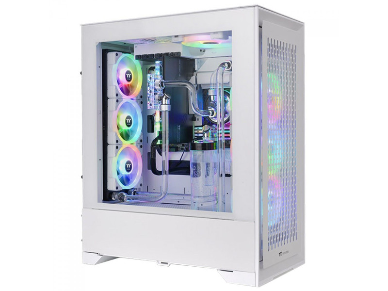 Gabinete Gamer Thermaltake Ceres 500 TG, ARGB, Mid Tower, Vidro Temperado, E-ATX, Black, Sem Fonte, Com 4 Fans, CA-1X5-00M1WN-00