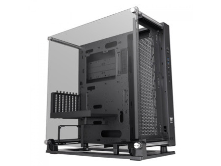 Gabinete Gamer Thermaltake H590 TG ARGB, Mid Tower, Vidro Temperado, Black, E-ATX, Sem Fonte, Com 2 Fans, CA-1X4-00M1WN-00