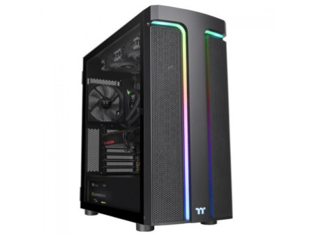 Gabinete Gamer Thermaltake H590 TG Snow ARGB, Mid Tower, Vidro Temperado, White, E-ATX, Sem Fonte, Com 2 Fans, CA-1X4-00M6WN-00