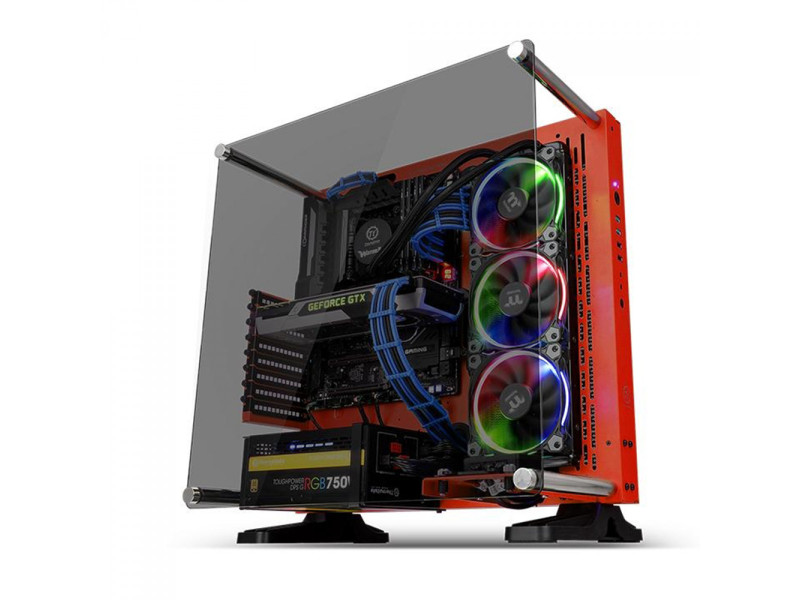 Gabinete Gamer Thermaltake View 200 TG ARGB Snow, Mid Tower, Vidro Temperado, ATX, White, Sem Fonte, Com 3 Fans, CA-1X3-00M6WN-0