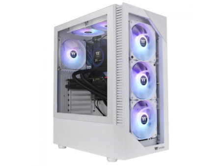 Gabinete Gamer Thermaltake View 200 TG ARGB, Mid Tower, Vidro Temperado, ATX, Sem Fonte, Com 3 Fans, CA-1X3-00M1WN-00