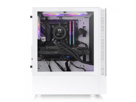 Gabinete Gamer Thermaltake View 200 TG ARGB, Mid Tower, Vidro Temperado, ATX, Sem Fonte, Com 3 Fans, CA-1X3-00M1WN-00