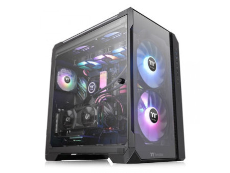 Gabinete Gamer Thermaltake H200 TG RGB, Mid Tower, Vidro Temperado, Black, Sem Fonte, CA-1M3-00M1WN-00