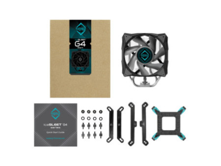 Cooler Para Processador Iceberg Thermal IceSLEET G4 OC, 120mm, ARGB, Intel-AMD, Azul, ICESLEETG4OC-TGG-00A
