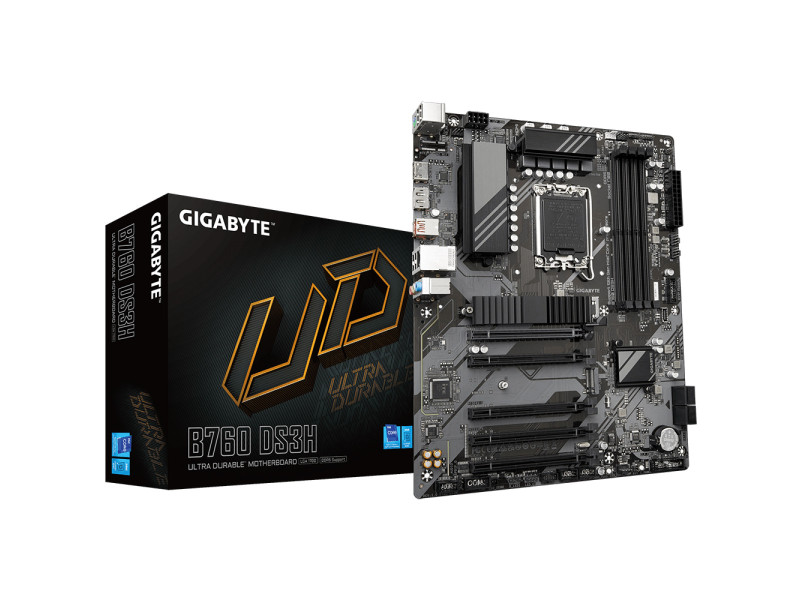 Placa Mãe Gigabyte B760 DS3H, Chipset B760, Intel LGA 1700, ATX, DDR5
