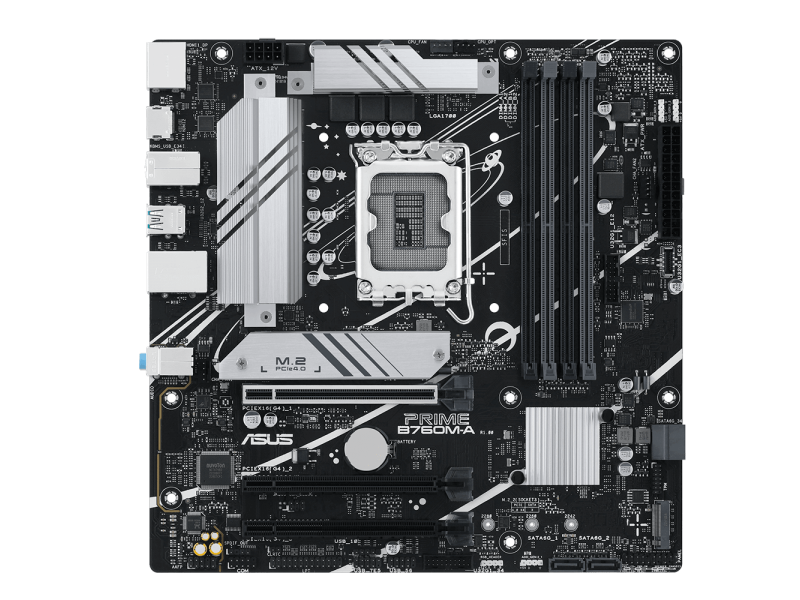 Placa Mãe Asus PRIME B760M-A, Chipset B760, Intel LGA 1700, mATX, DDR5, 90MB1EK0-M1EAY0