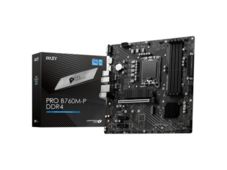 Placa Mãe MSI PRO B760M-P DDR4, Chipset B760, Intel LGA 1700, mATX, DDR4