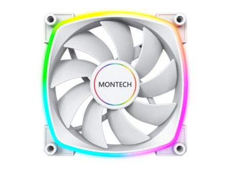 Cooler Para Gabinete Montech AX120 PWM, 120mm, White