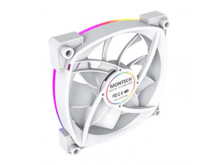 Cooler Para Gabinete Montech RX120 PWM, 120mm, Reverso, White