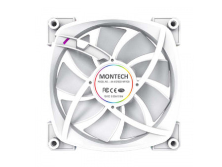 Cooler Para Gabinete Montech RX120 PWM, 120mm, Reverso, White