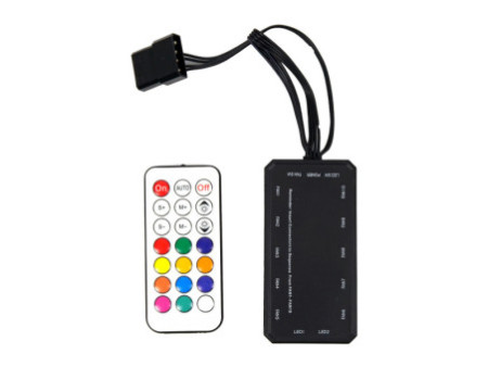 Kit Fan com 5 Unidades Gamdias Aeolus, RGB 120mm, Com Controladora, M2-1205R