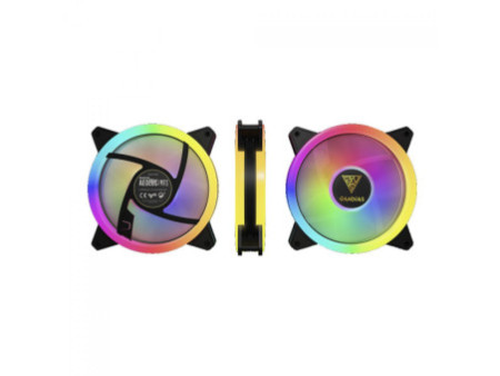 Kit Fan com 4 Unidades Gamdias Aeolus, ARGB, White, 120mm, com Controlador, AEOLUS M2-1204R-WH