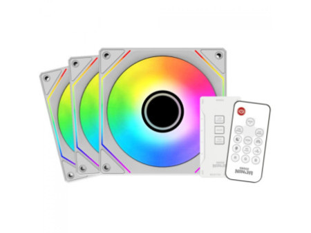Cooler Para Gabinete Lian Li Uni Fan SL Wireless LCD, Reverse Blade, ARGB, 120mm, Com Tela, White, 12RSLLCD1W1W
