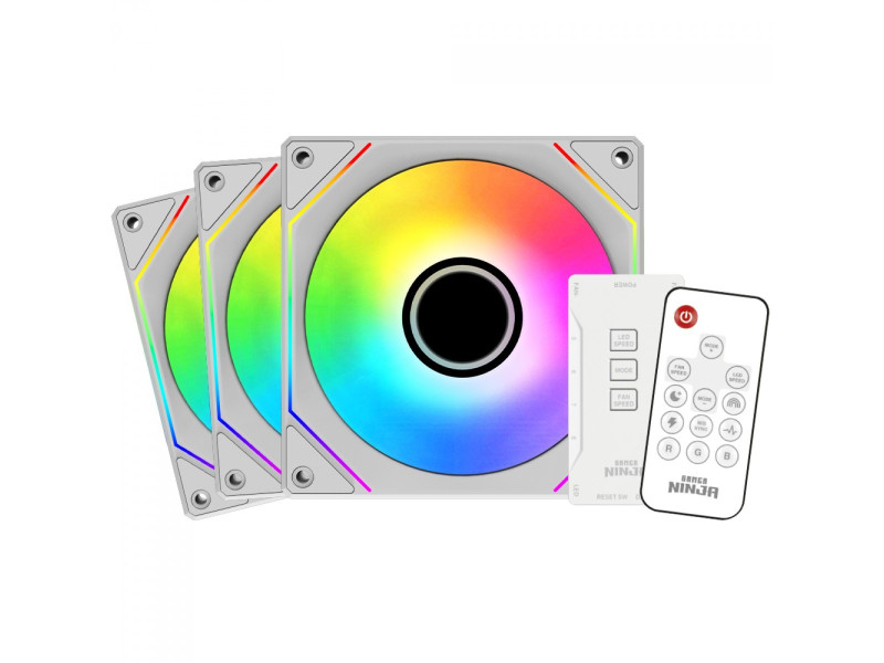 Cooler Para Gabinete Lian Li Uni Fan SL Wireless LCD, Reverse Blade, ARGB, 120mm, Com Tela, White, 12RSLLCD1W1W