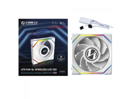 Cooler Para Gabinete Lian Li Uni Fan TL Wireless, Reverse Blade, ARGB, 120mm, White, 12RTL1W1W