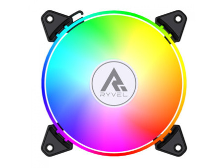 Kit Fan Com 3 Unidades Ryvel Lycan White, ARGB, 120mm, Com Controladora, Branco, RY-FN-LY-WT