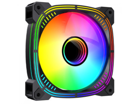 Kit Fan Com 3 Unidades Ryvel Lycan Black, ARGB, 120mm, Com Controladora, Preto, RY-FN-LY-BL