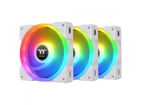 Kit Fan Com 3 Unidades Thermaltake Swafan Ex12, ARGB, 120mm, PWM, Azul, CL-F183-PL12BU-A