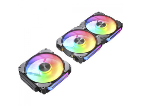 Kit Fan 240mm NZXT F240 RGB Core, 2 Ventoinhas De 120mm, Single-Frame, Branco, RF-U24HF-W1