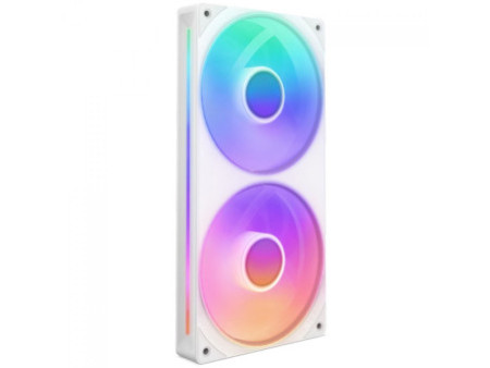 Cooler Para Gabinete NZXT F120 RGB DUO, 120mm, White, RF-D12SF-W1
