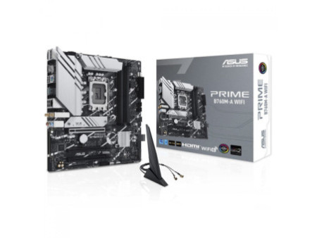 Placa Mãe Asus PRIME B760M-A WIFI, Chipset B760, Intel LGA 1700, mATX, DDR5, 90MB1EL0-M1EAY0