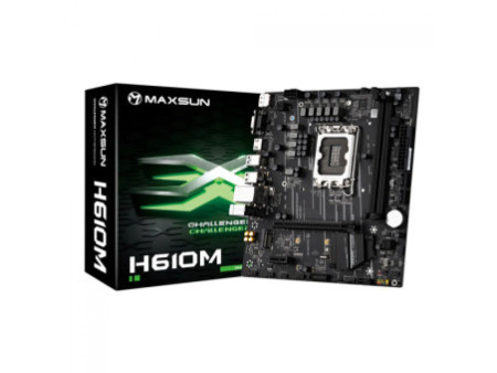Placa Mãe MAXSUN Challenger H610M, Chipset H610, Intel LGA 1700, m-ATX, DDR4