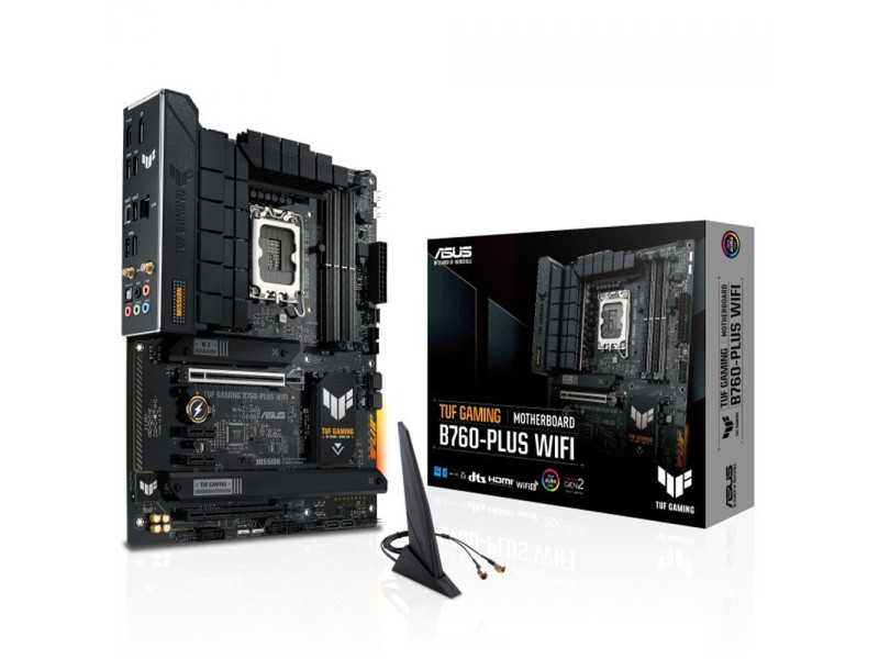 Placa Mãe Asus TUF Gaming B760-PLUS WIFI, Chipset B760, Intel LGA 1700, ATX, DDR5, 90MB1ER0-M1EAY0