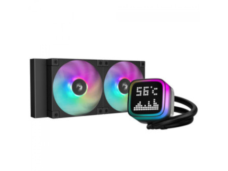 Water Cooler DeepCool Mystique 240 ARGB WH, 240mm, Display LCD, Intel-AMD, Branco, R-LX240-WHDSNMCP-G-1