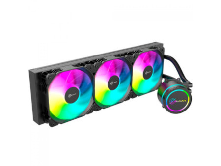 Water Cooler Kalkan Alpha 240 ARGB, 240mm, Com Display, Intel-AMD, Preto, KLK00047