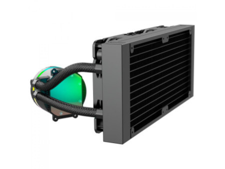 Water Cooler Kalkan Alpha 240 ARGB, 240mm, Com Display, Intel-AMD, Preto, KLK00047