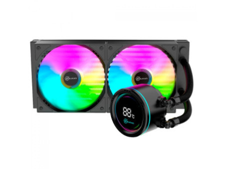 Water Cooler Kalkan Alpha 360 ARGB, 360mm, Com Display, Intel-AMD, Preto, KLK00048