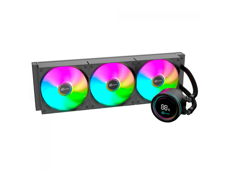Water Cooler Kalkan Delta 240 ARGB, 240mm, Wireless, Intel-AMD, Preto, KLK00050