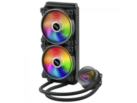 Water Cooler Thermaltake TH240 V2 Ultra EX, ARGB, Display LCD, 240mm, Intel-AMD, Preto, CL-W414-PL12SW-A
