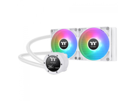 Water Cooler Thermaltake TH240 V2 Ultra, ARGB, Display LCD, 240mm, Intel-AMD, Preto, CL-W383-PL12SW-A