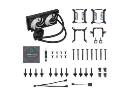Water Cooler Deepcool LD240, ARGB, 240mm, Intel-AMD, Black, R-LD240-BKMSN-G-1