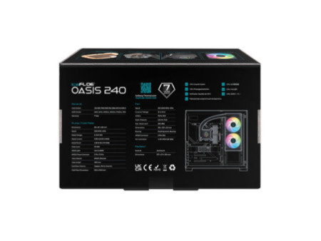Water Cooler Deepcool LD240, ARGB, 240mm, Intel-AMD, Black, R-LD240-BKMSN-G-1