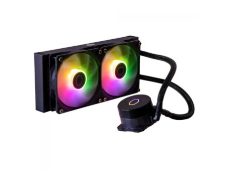 Water Cooler Cooler Master MasterLiquid 240 Atmos, ARGB, 240mm, Intel-AMD, Black, MLX-D24M-A25PZ-R1