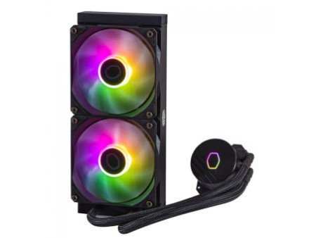 Water Cooler Cooler Master MasterLiquid 240 Atmos, ARGB, 240mm, Intel-AMD, Black, MLX-D24M-A25PZ-R1