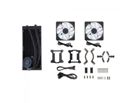 Water Cooler Cooler Master MasterLiquid 240 Atmos, ARGB, 240mm, Intel-AMD, Black, MLX-D24M-A25PZ-R1
