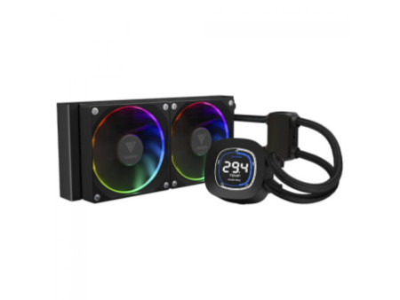 Water Cooler Gigabyte Aorus Waterforce X II 240, ARGB, 240mm, Display LCD, Intel-AMD, Black, GP-AORUS WATERFORCE X II 240