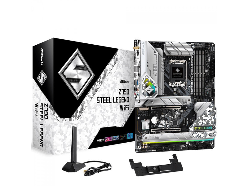 Placa Mãe ASRock Z790 Steel Legend WiFi, Chipset Z790, LGA 1700, ATX, DDR5