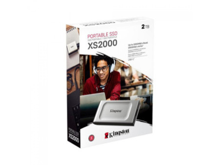 SSD Externo Portátil Kingston XS2000 1TB, USB 3.2, Leitura 2000MB/S, SXS2000/1000G