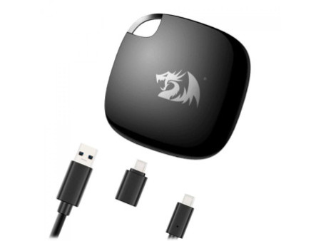 SSD Externo Redragon Ignis Portátil, 512GB, Leitura 450MB/s, Preto, ED-203