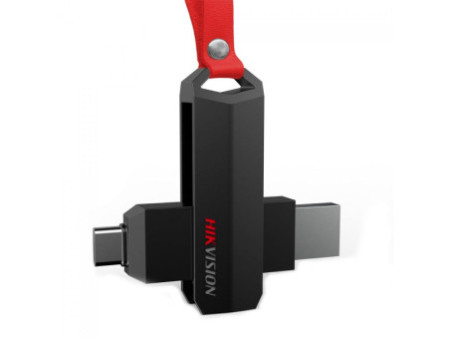 Pendrive Hikvision E304C, 64GB, USB 3.2 + Type C, 120MBs, HS-USB-E304C 64G U3
