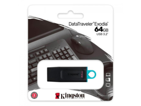 Pendrive Kingston, 64GB, DataTraveler, USB 3.2, DTSE9G3/64GB
