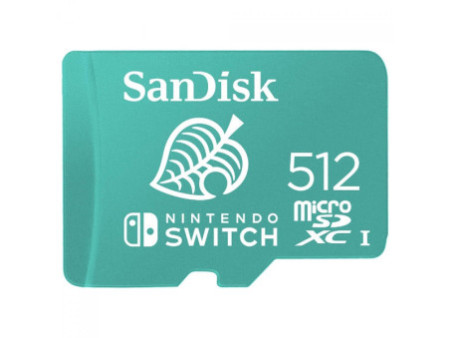 Cartão De Memória SanDisk MicroSD Nintendo Switch, 64GB, Transferência de até 100 MB/s, Class 10, SDSQXAO-064G-GN6ZN