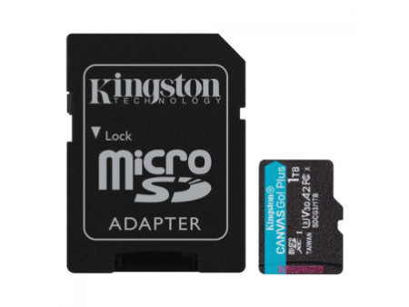Cartão de Memória Kingston Canvas Go Plus, MicroSD 512GB, Com Adaptador, SDCG3/512GB