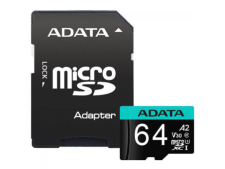 Cartão De Memória Adata Premier Pro MicroSDXC/SDHC UHS-I, 256GB, Classe 10, Com Adaptador, AUSDX256GUI3V30SA2-RA1
