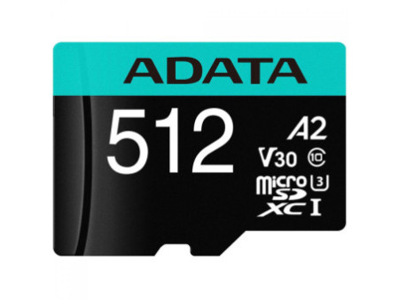 Cartão De Memória Adata Premier Pro MicroSDXC/SDHC UHS-I, 1TB, Classe 10, Com Adaptador, AUSDX1TUI3V30SA2-RA1